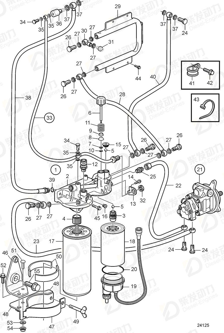 volvo penta Fuel filter 20430751 Drawing volvo penta Fuel filter 20430751 Drawing
